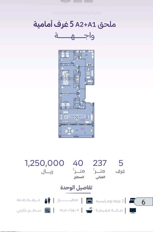 شقة ب 5 غرف الزهراء، شمال جدة، جدة
