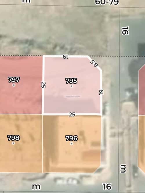 Land 607.01 SQM Facing North East on 40m Width Street Tiyyah, Madinah