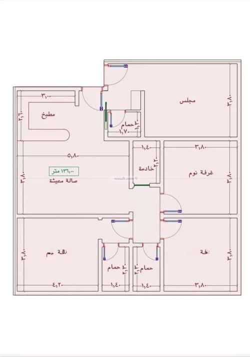 شقة ب 4 غرف الواحة، شرق جدة، جدة