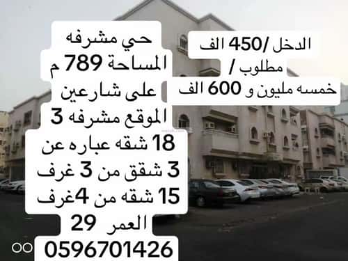 Building 789 SQM Facing South Meshrefah, North Jeddah, Jeddah