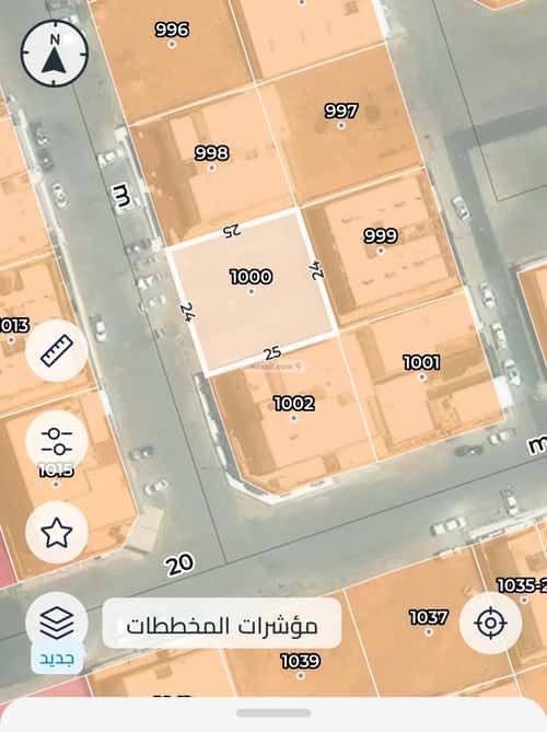 Land 600 SQM Facing West on 20m Width Street Katana, Madinah