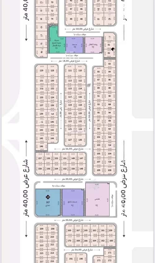 Land 312 SQM Facing West on 18m Width Street Al Lo'A Lo'A, Khobar