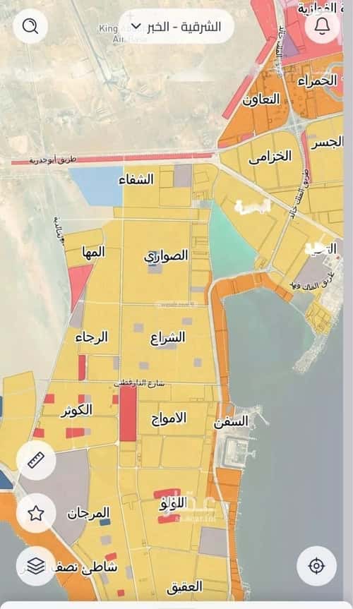 أرض 1000 متر مربع شمالية على شارع 40م اللؤلؤ، الخبر