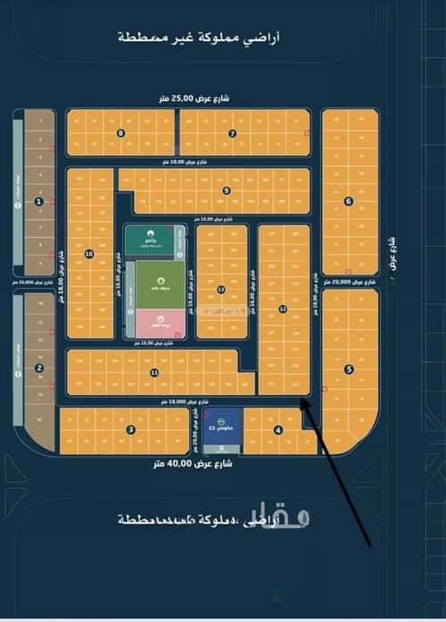 Land 216 SQM Facing South on 18m Width Street Al Amwaj, Khobar
