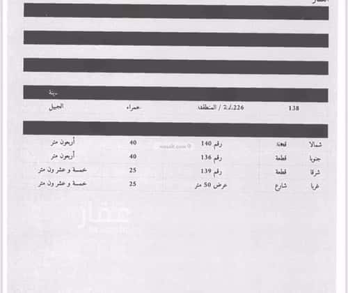 Land 994 SQM facing West on 50m width street البحر، الجبيل