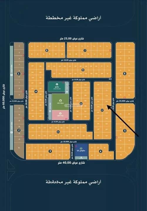 Land 408 SQM Facing West on 16m Width Street Al Amwaj, Khobar