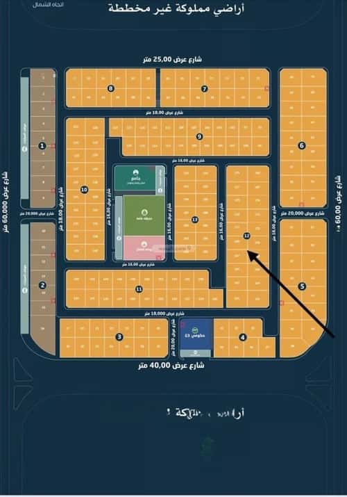 Land 420 SQM Facing East on 18m Width Street Al Amwaj, Khobar