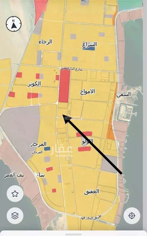 Land 544 SQM Facing West on 16m Width Street Al Amwaj, Khobar