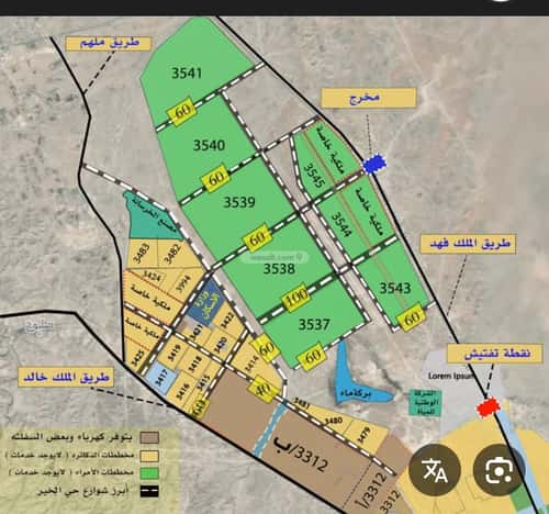 أرض 420 متر مربع شمالية على شارع 15م الخير، شمال الرياض، الرياض