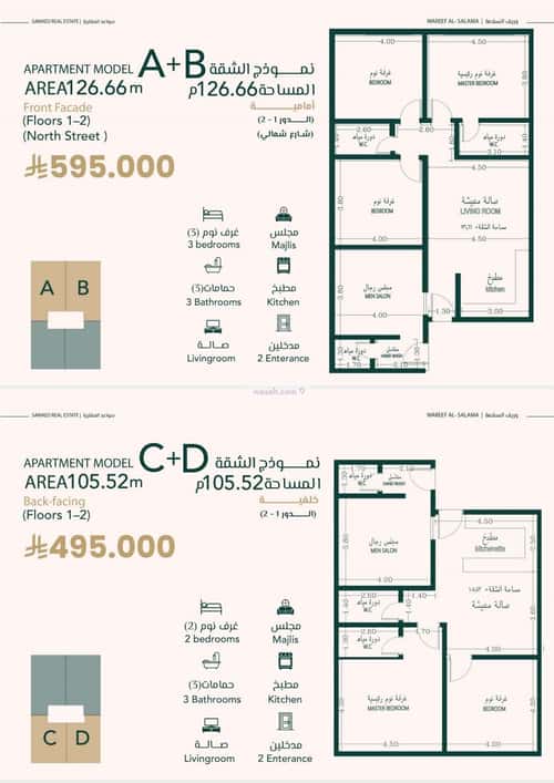 شقة ب 4 غرف السلامة، شمال جدة، جدة
