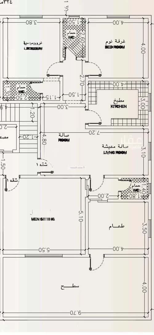 شقة ب 4 غرف الحمراء، شمال جدة، جدة