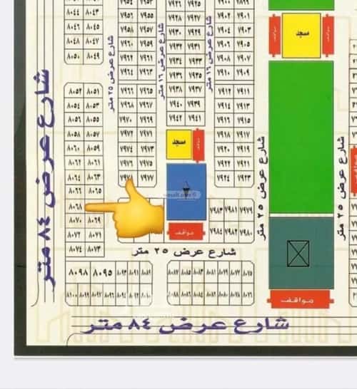 أرض 620 متر مربع جنوبية على شارع 84م البوادر، شمال جدة، جدة