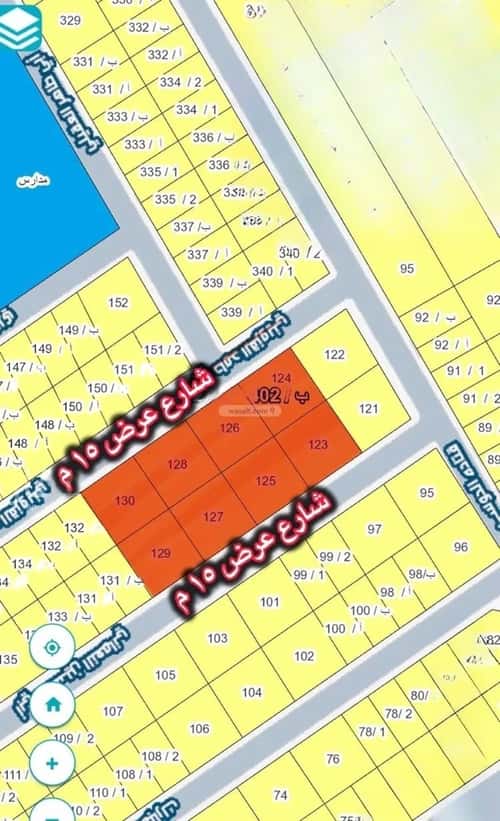 Land 625 SQM Facing South on 15m Width Street Al Zomorod, North Jeddah, Jeddah