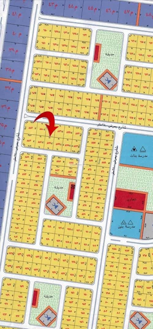 أرض 900 متر مربع جنوبية على شارع 16م المجد، شمال جدة، جدة