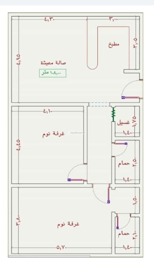 شقة 2939 متر مربع بغرفتين الجامعة، جنوب جدة، جدة