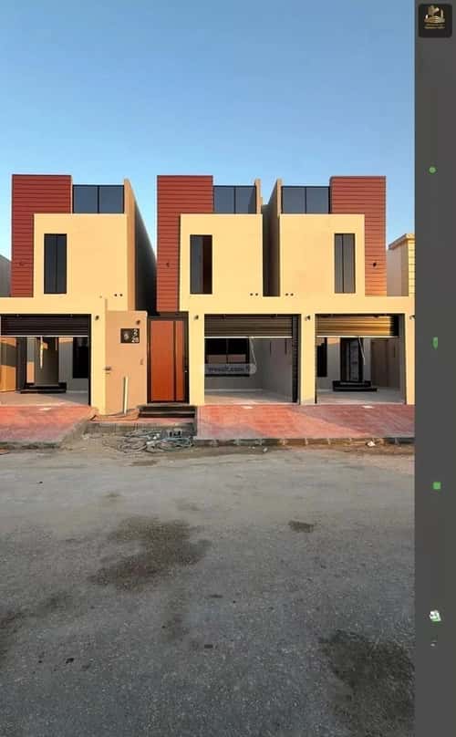 Villa 355.15 SQM Facing West on 25m Width Street Al Aqiq, Khobar