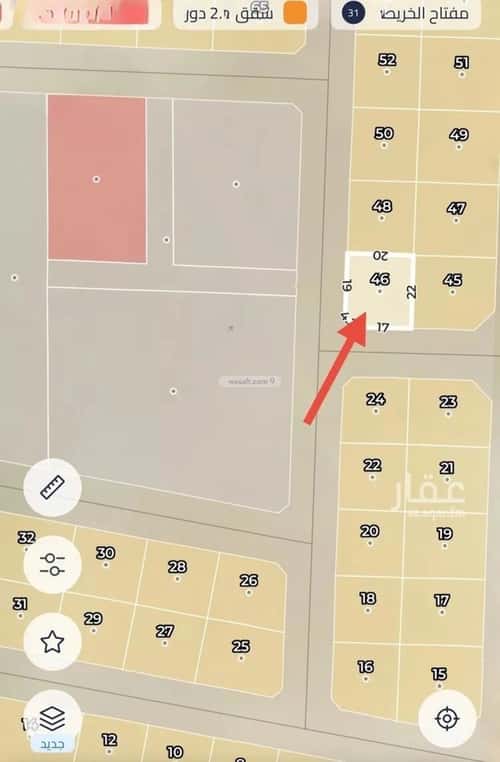 Land 435 SQM Facing South West on 15m Width Street Al Salam, Abqaiq