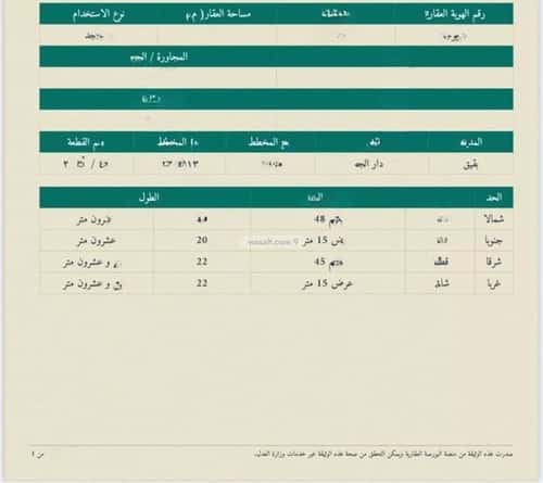 أرض 435 متر مربع جنوبية غربية على شارع 15م السلام، بقيق