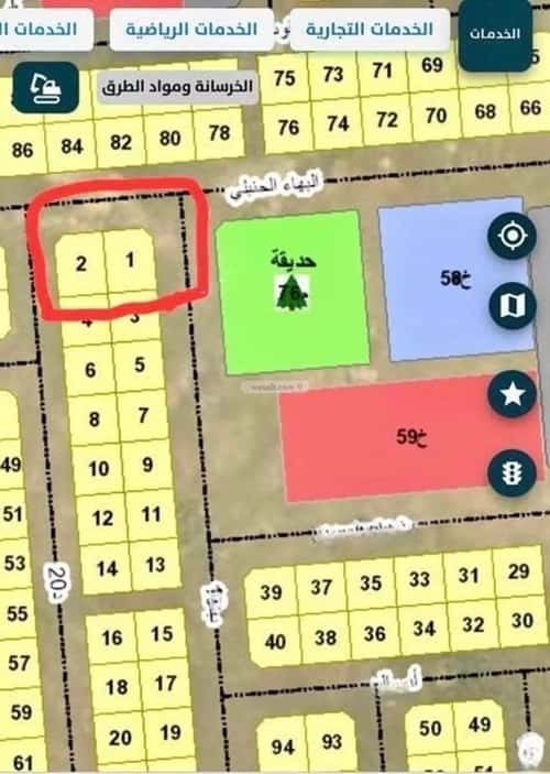 Land 487 SQM Facing North West on 25m Width Street The Rabwah District - Buqayq, Abqaiq