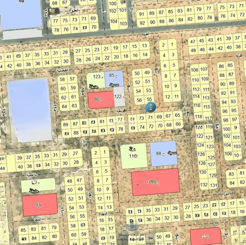 Land 400 SQM Facing North on 20m Width Street Ashbiliyah - Baqiq, Abqaiq