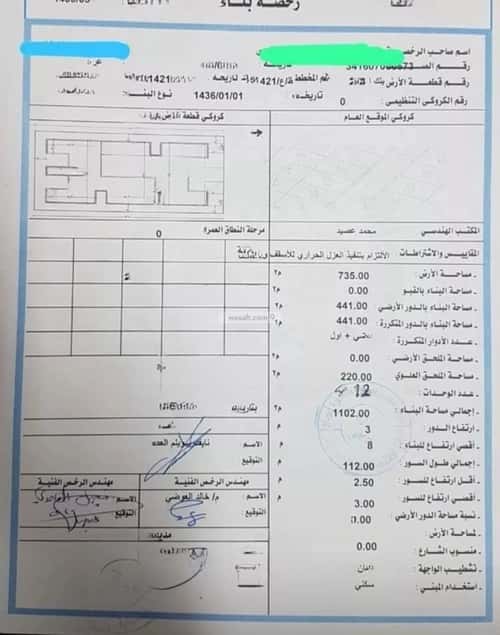 Building 735 SQM Facing North King Fahd District, Earear