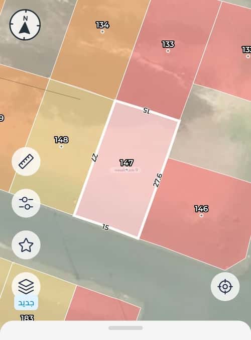 Land 408 SQM Facing South on 15m Width Street Al-Hassa, Madinah