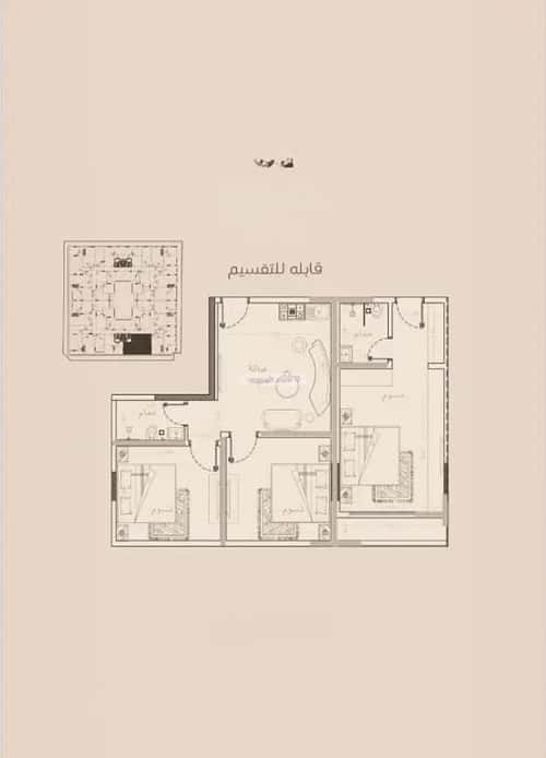 شقة 2 غرف في الروضة