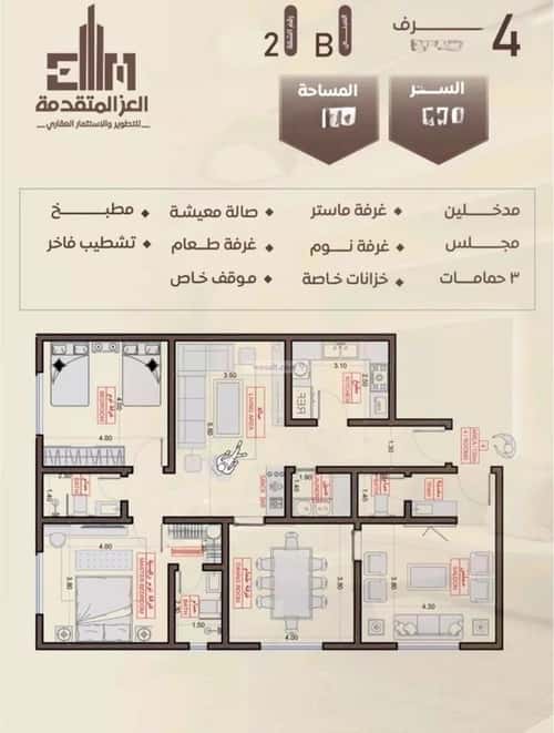 Apartment with 4 bedrooms السلامة، شمال جدة، جدة