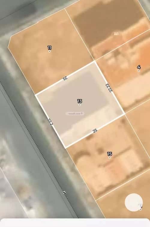 Land 593 SQM facing West on 20m width street الإسكان، المدينة المنورة
