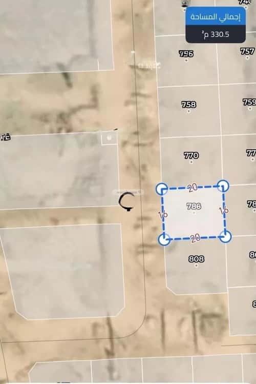Land 330 SQM Facing West on 14m Width Street Al Khayf, Madinah