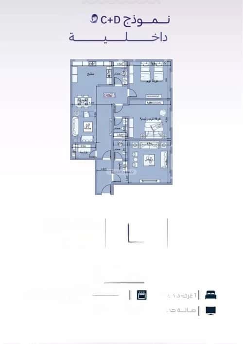 Apartment with 3 Bedrooms Al Zahrah, North Jeddah, Jeddah