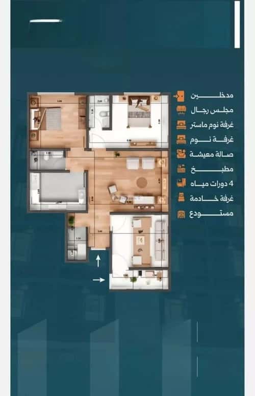 Apartment with 3 Bedrooms Al Safa, North Jeddah, Jeddah
