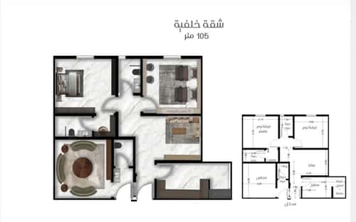 شقة ب 3 غرف النزهة، شمال جدة، جدة