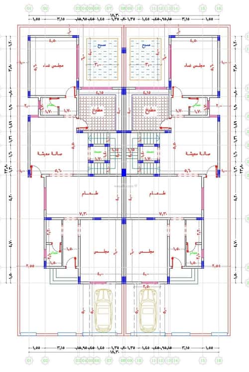 Villa 307 SQM Facing South on 25m Width Street Alshamehalgadeed, Makkah Al Mukarramah