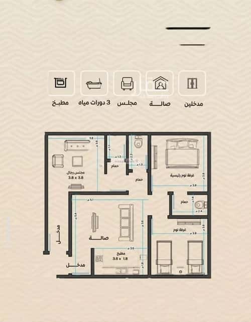Apartment with 3 Bedrooms Meshrefah, North Jeddah, Jeddah