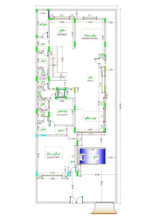 Villa 375 SQM Facing South on 16m Width Street Teebah, North Jeddah, Jeddah