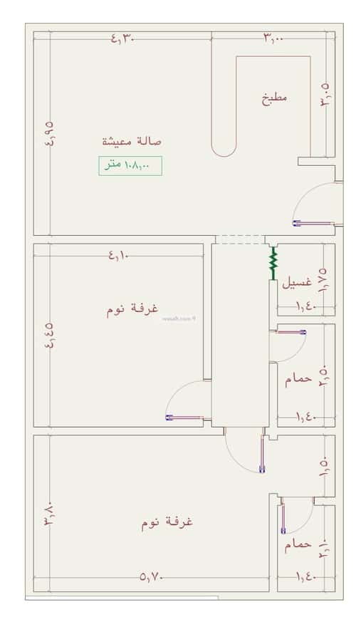 شقة بغرفتين الجامعة، جنوب جدة، جدة