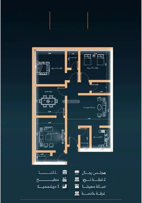 شقة 4 غرف في النزهة