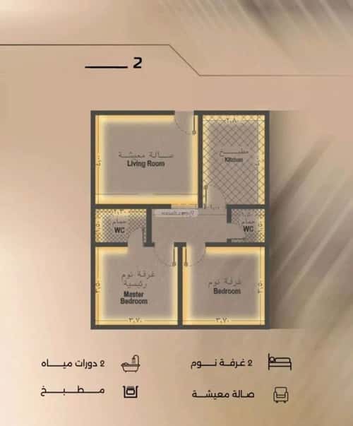 شقة بغرفتين الفيصلية، شمال جدة، جدة