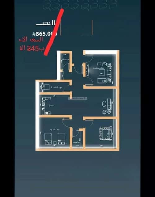 شقة ب 3 غرف النزهة، شمال جدة، جدة