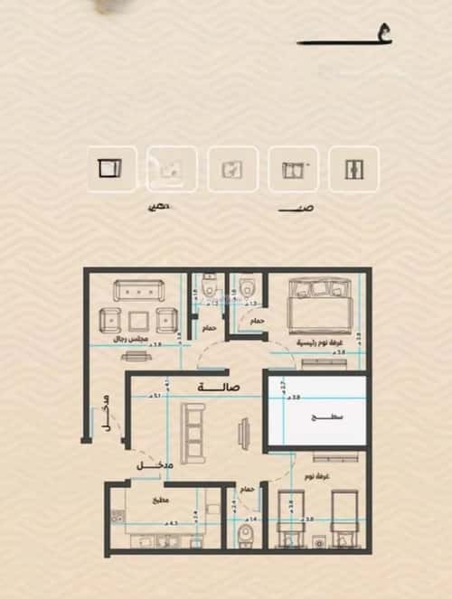 شقة ب 3 غرف مشرفة، شمال جدة، جدة