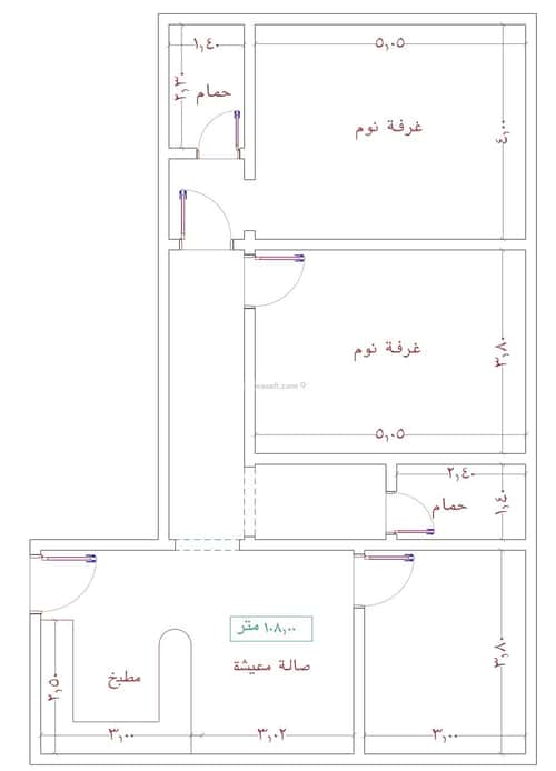 شقة بغرفتين الجامعة، جنوب جدة، جدة