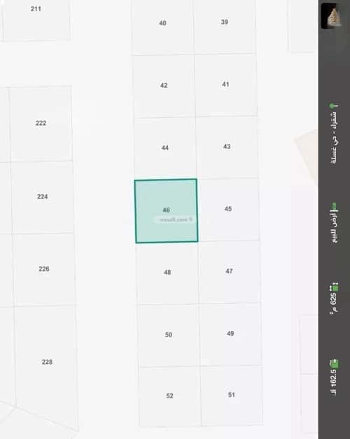 أرض 625 متر مربع غربية على شارع 25م الفيصلية، مرات