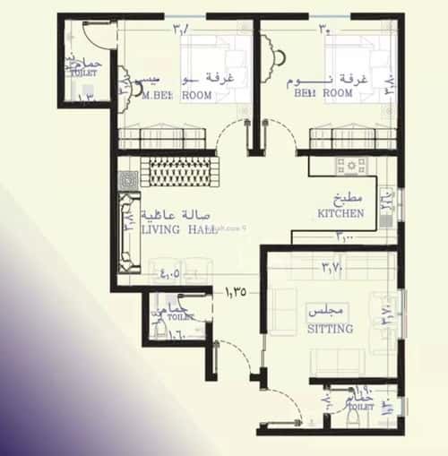 شقة ب 3 غرف الصفاء، شمال جدة، جدة