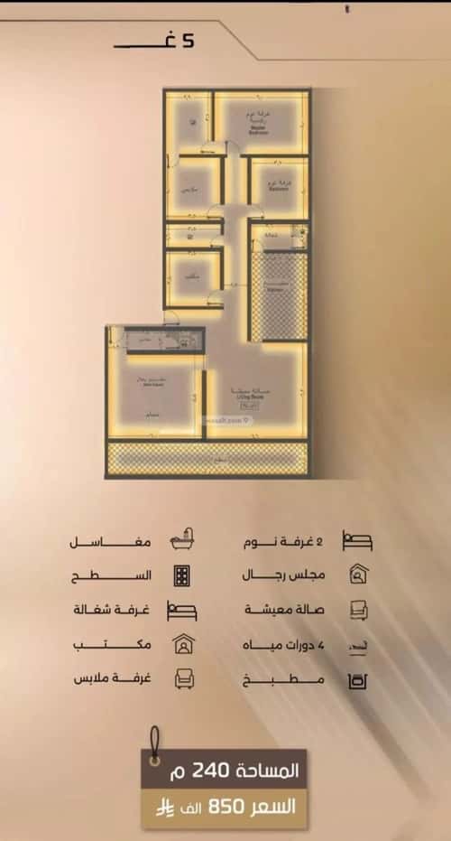 شقة ب 5 غرف الفيصلية، شمال جدة، جدة