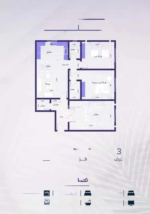 شقة ب 3 غرف الزهراء، شمال جدة، جدة