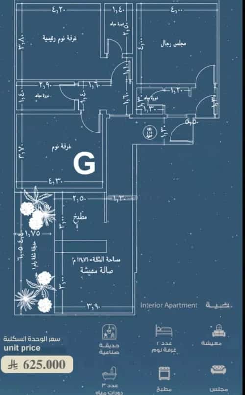 شقة ب 3 غرف الحمراء، شمال جدة، جدة