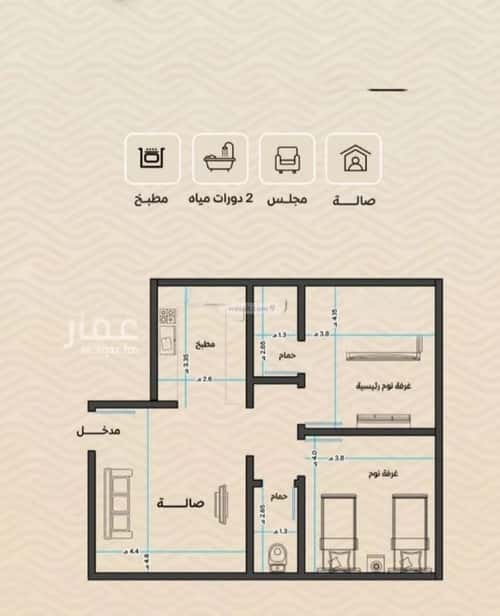 Apartment with 2 Bedrooms Meshrefah, North Jeddah, Jeddah