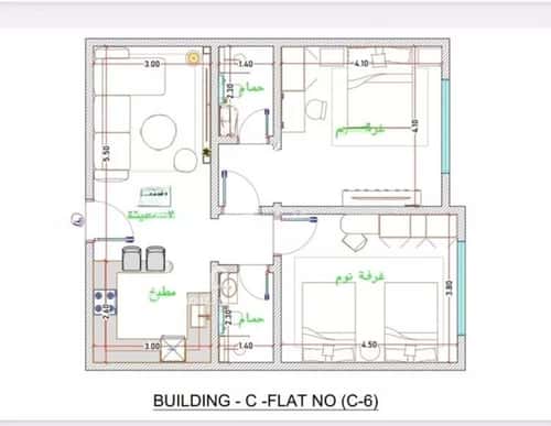 شقة بغرفة الفيحاء، جنوب جدة، جدة