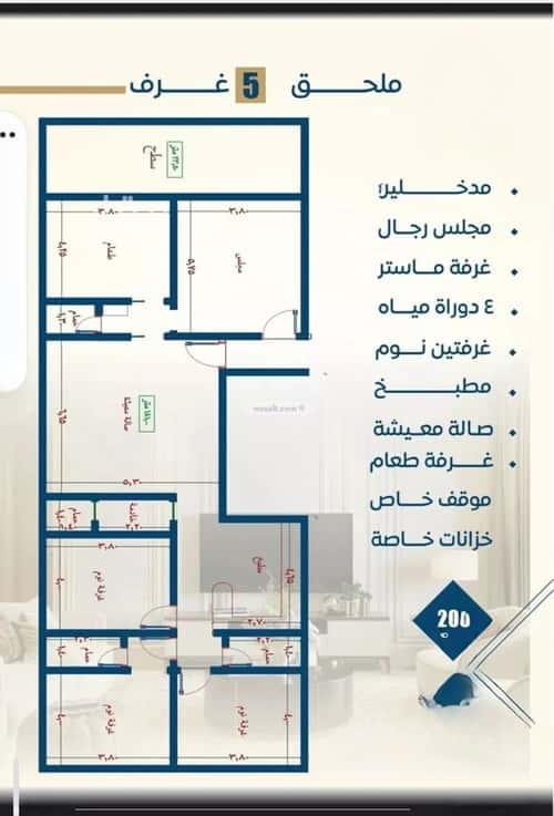 شقة بغرفتين النزهة، شمال جدة، جدة